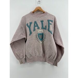 Ultra Sweats Yale University Crewneck Sweatshirt Mens Large Heather Pink Vintage